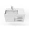 Castello Usa Amazon 36" Wall Mounted White Vanity With White Top And Brushed Nickel Handles CB-MC-36W-BN-2056L-WH - alternate 4